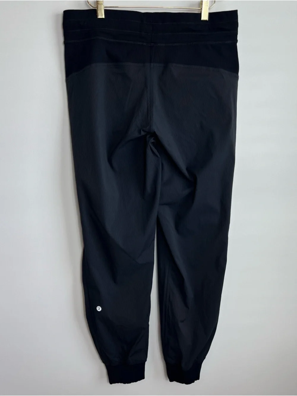 Lululemon Dance Studio Black Grey Stripe Rib Cuff Mid Rise Joggers 10 - Picture 4 of 6